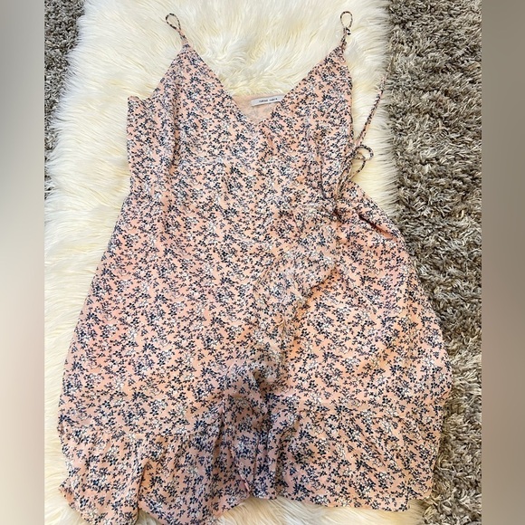 Pink Floral Wrap Dress - Picture 1 of 3